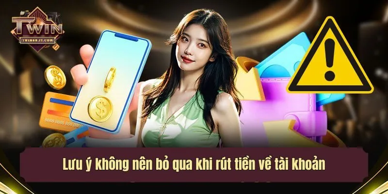 Lưu ý không nên bỏ qua khi rút tiền về tài khoản